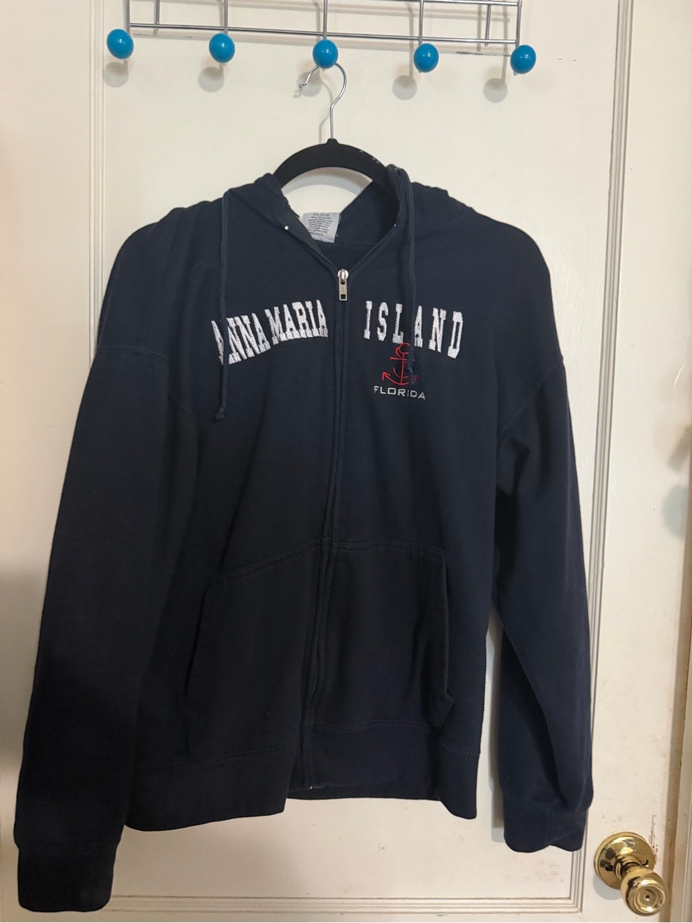 Anna Maria Island Navy Zip-Up Hoodie